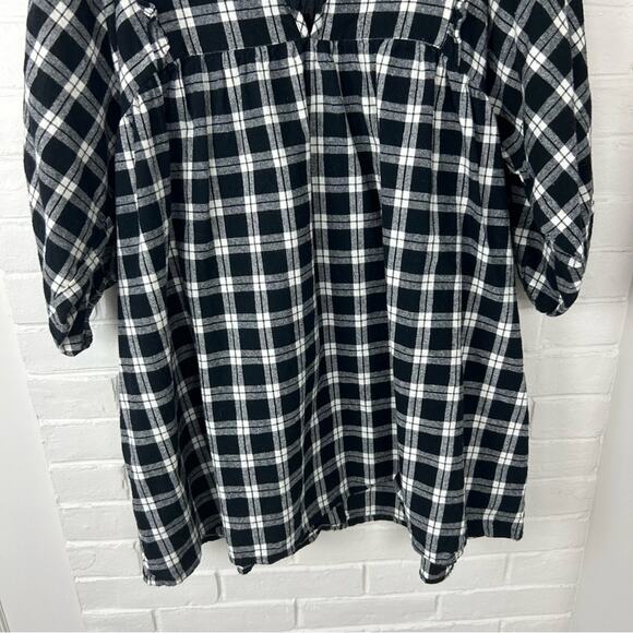 Day & Moon Red Dress Boutique Pinky Promise Black Plaid Dress Size L - Picture 4 of 11